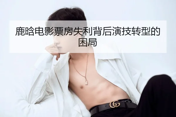 鹿晗电影票房失利背后演技转型的困局